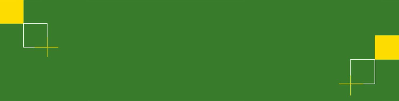 Green background with abstract yellow squares and white outlines in the corners.