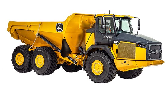 a 460 P-Tier Articulated Dump Truck sur un fond blanc