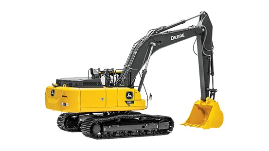 a 350 P-Tier Excavator sur un fond blanc