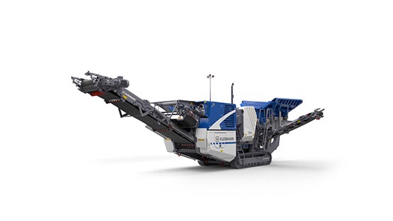 Mobile Jaw Crusher sur un fond blanc