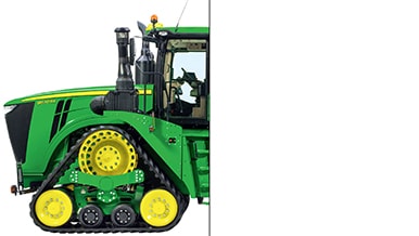 Photo of only half of a John Deere Tracked Tractor