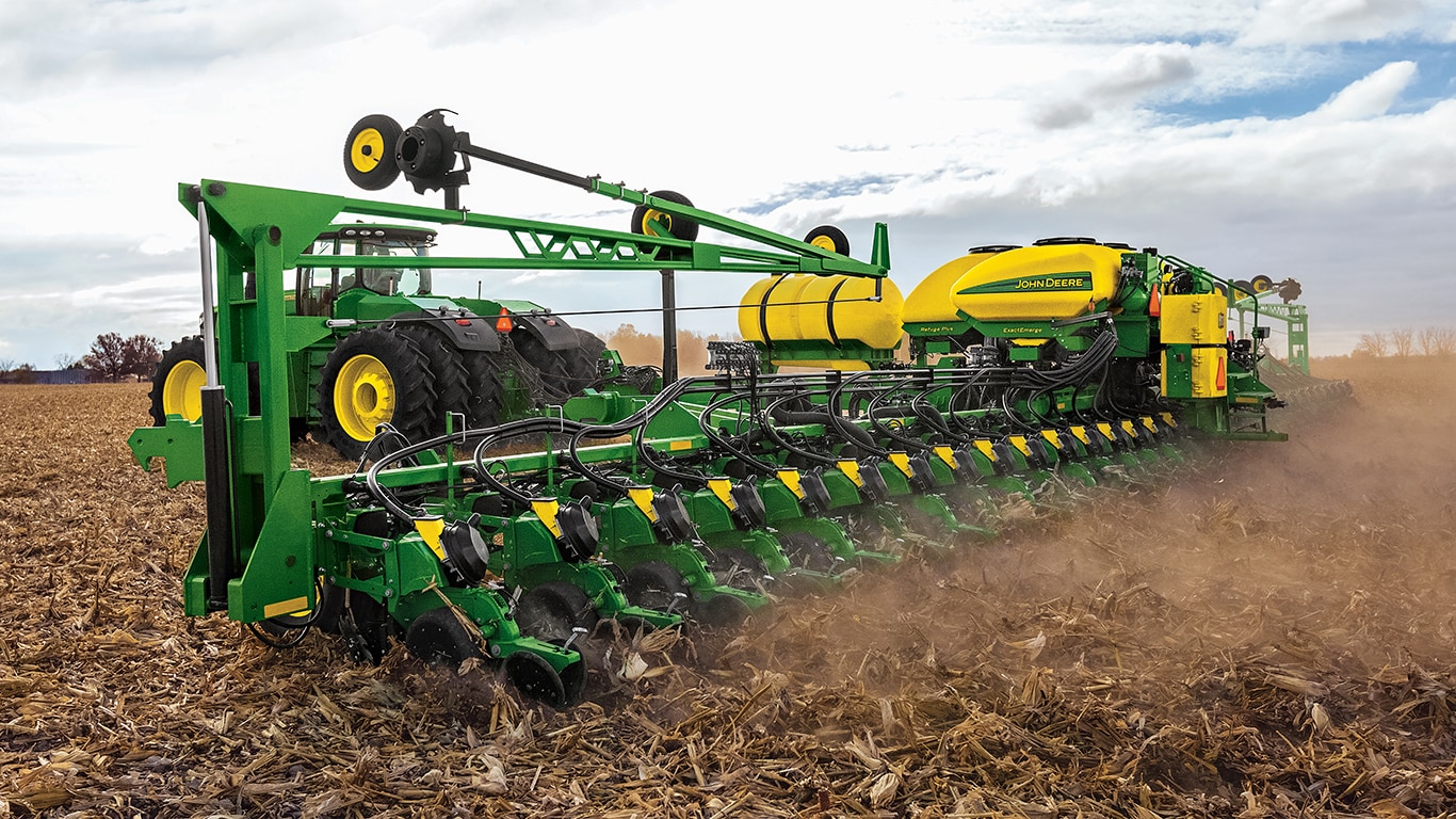 Image d'un semoir de précision John Deere