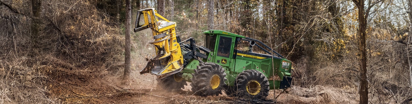 843L-III Feller Buncher operating in the woods
