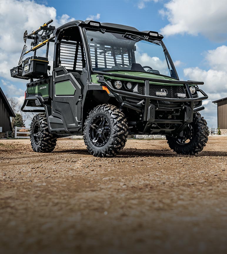 Gros plan d’un Gator XUV.