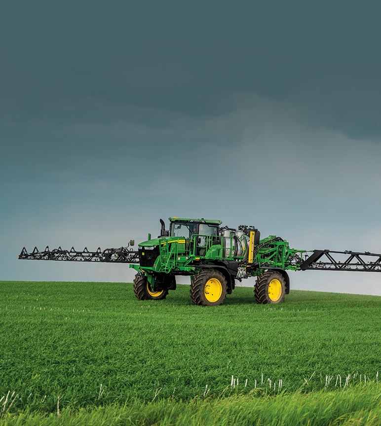 Sprayer out in the field