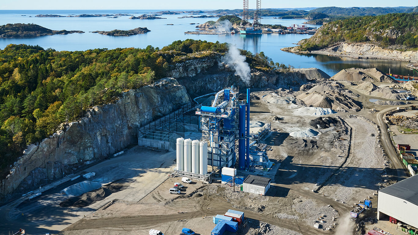 site de recyclage d’asphalte