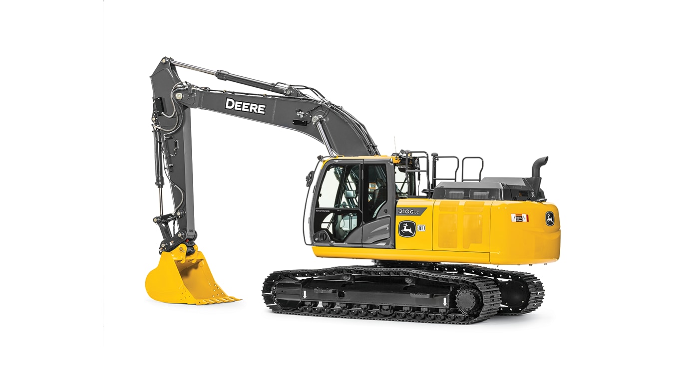Excavatrice 210G LC sur fond blanc