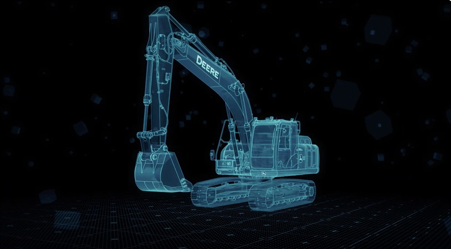 image d'une excavatrice futuriste de John Deere