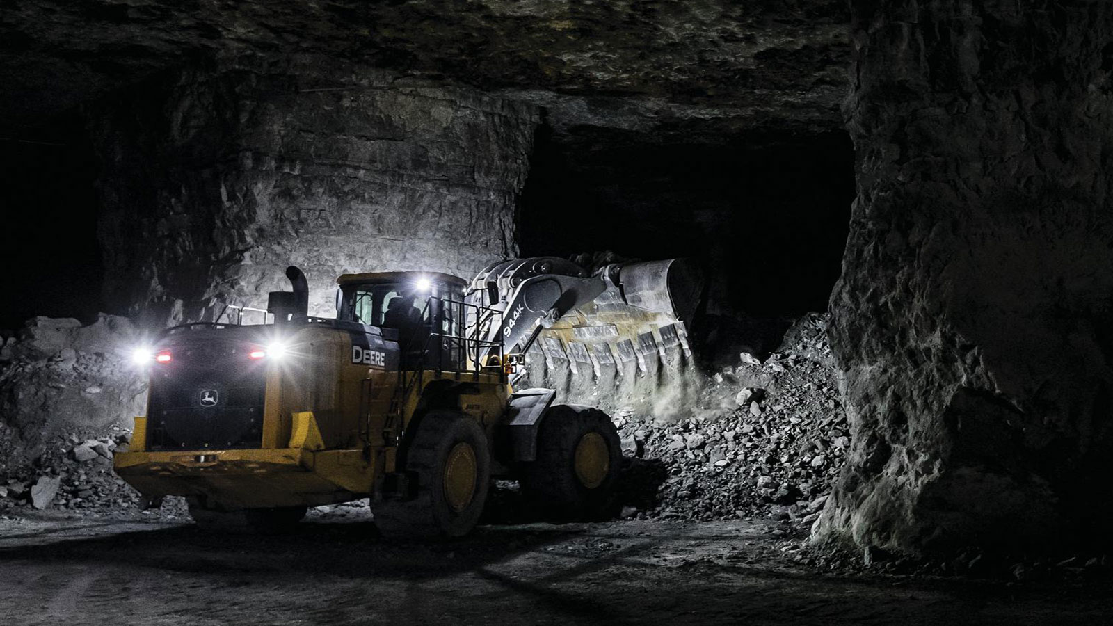 A 944k mines limestone in a deep dark man made cave.