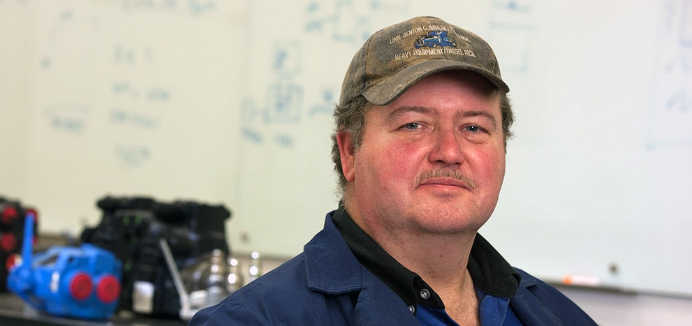 John Alvin, an instructor at Linn-Benton Community College poses for a photo