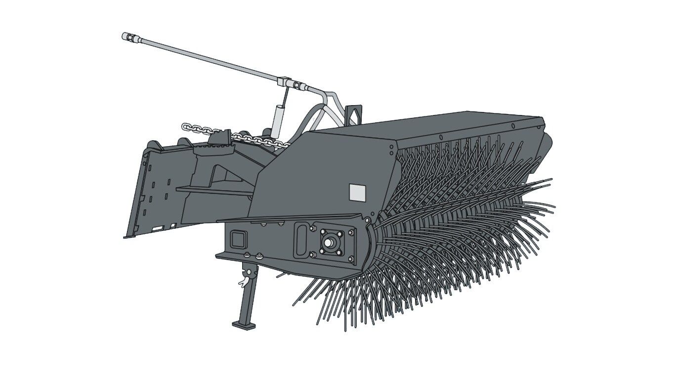 graphic of an angle broom for snow removal