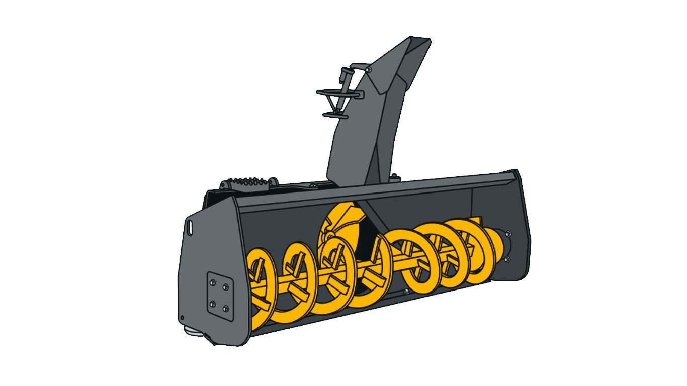 graphic of a snow blower attachment for clearing snow