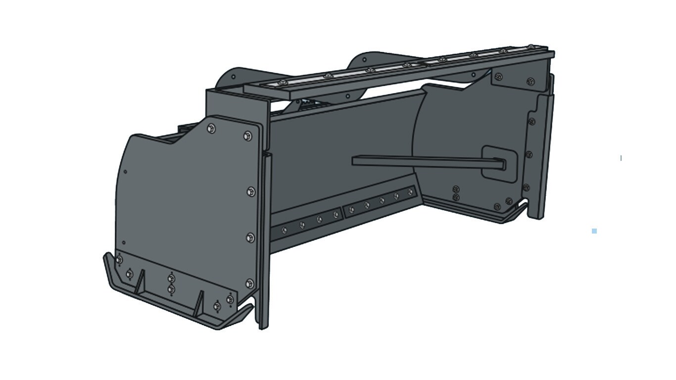graphic of snow pusher snow removal attachment