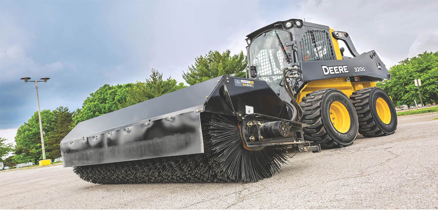 Angle Broom Attachment for John Deere Skid Steer