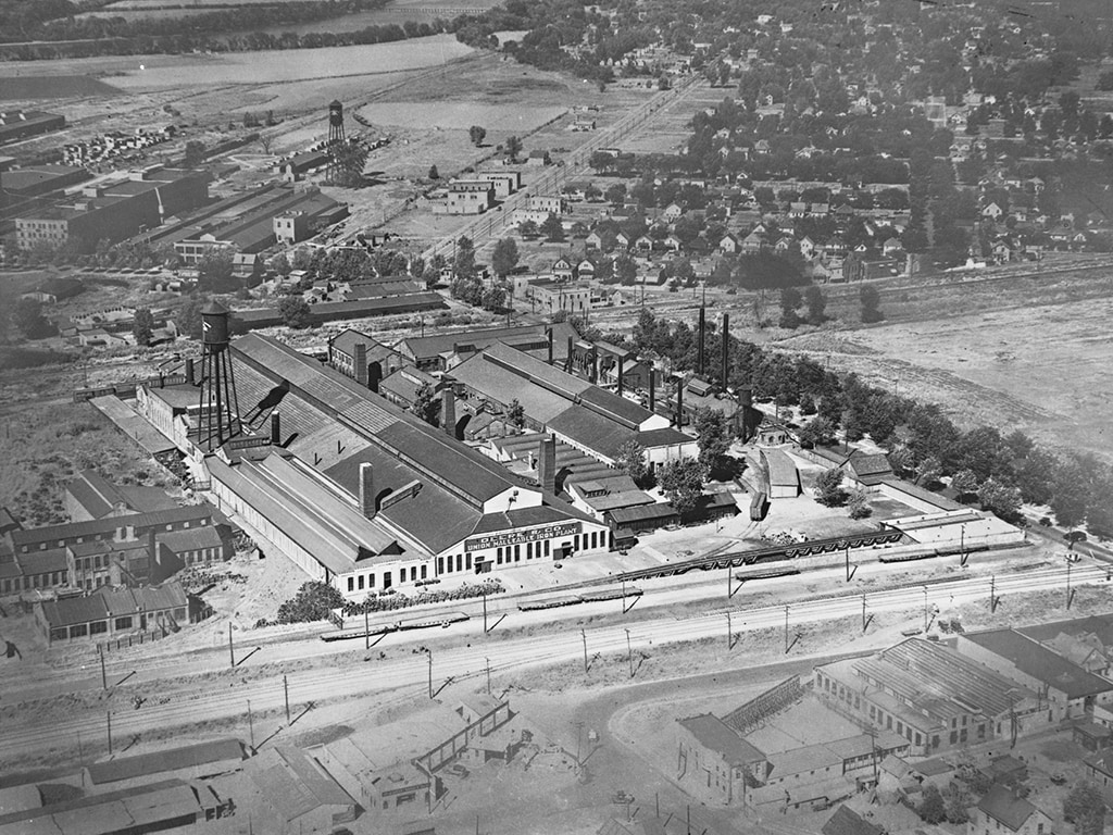 Photographie aérienne historique de John Deere Timberjack