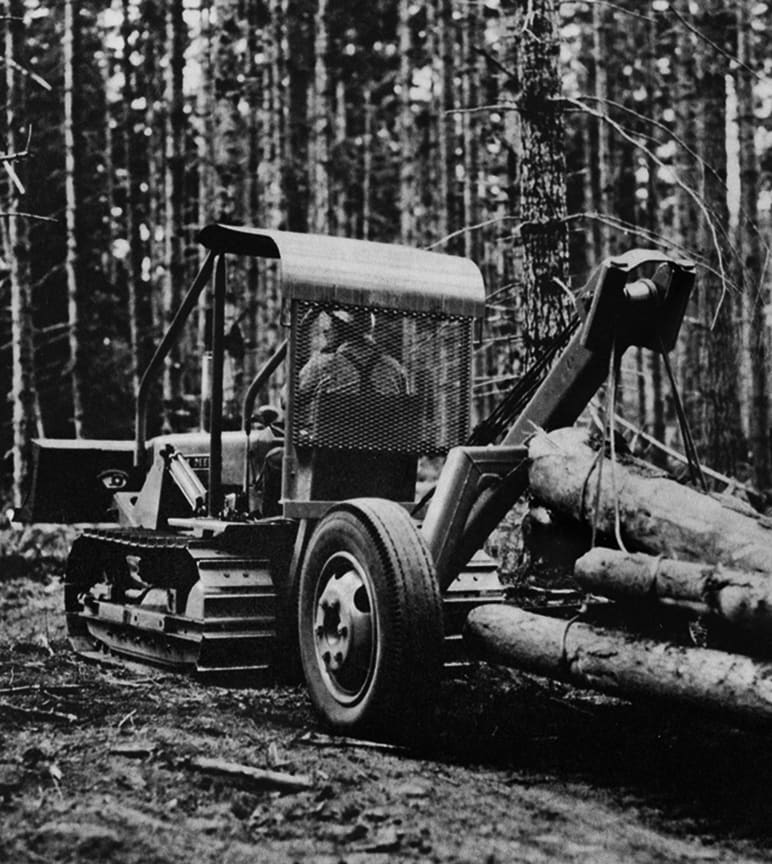 historical photo of forestry equipment