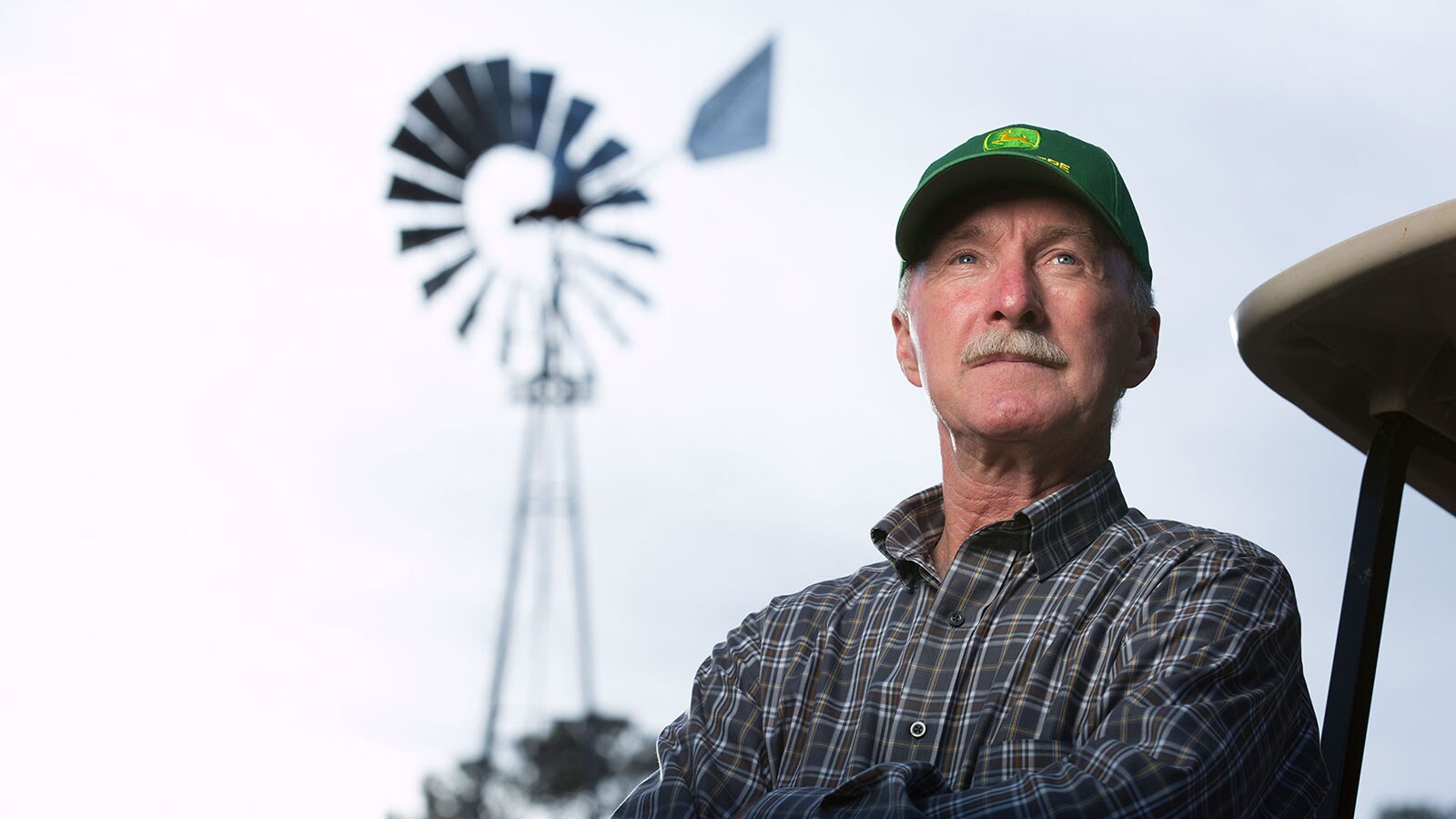 McGowin in the foreground with a windmill in the background