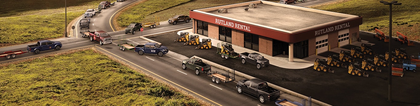 customers lining up to visit an equipment rental facility