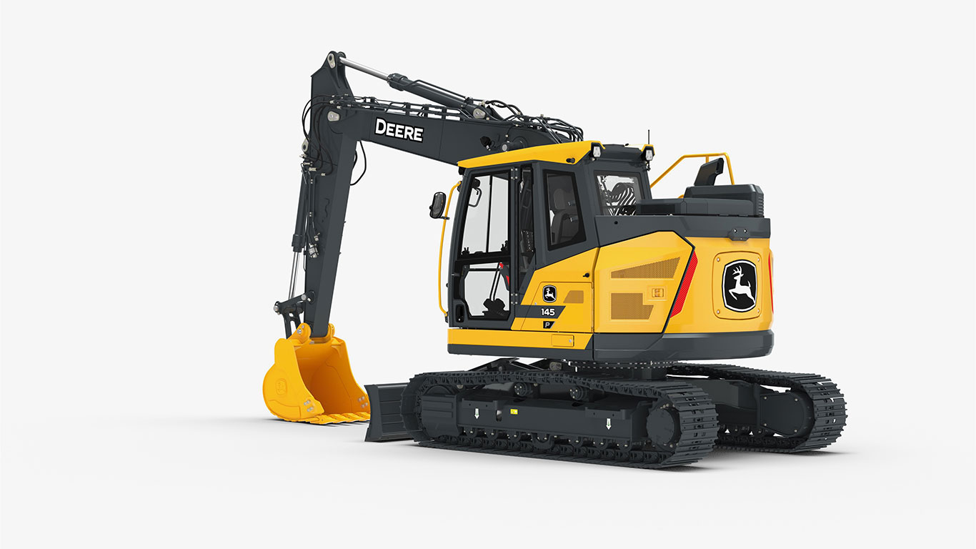 Studio image of the 145 P-Tier Excavator