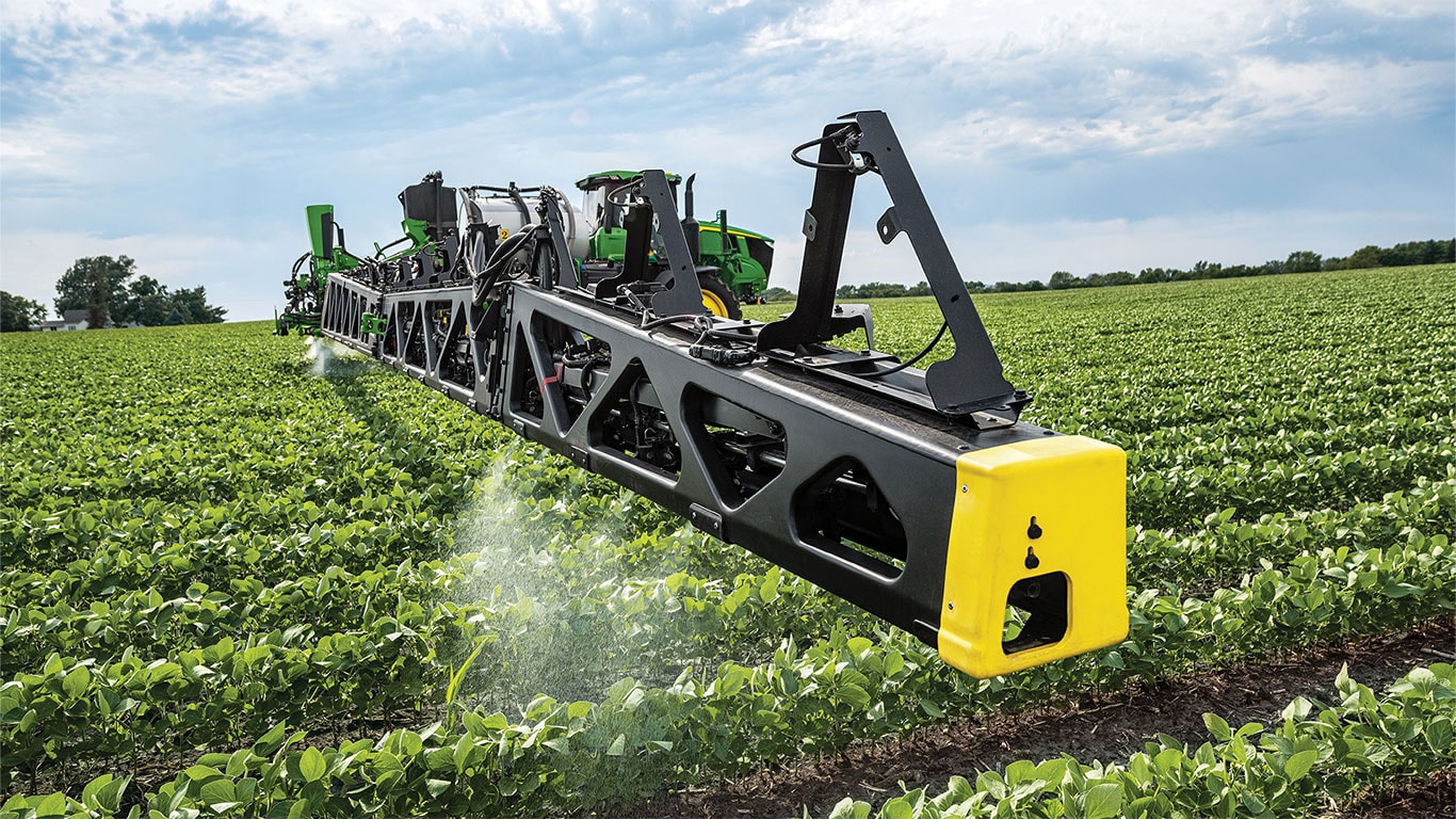 John Deere sprayer in the field using See & Spray