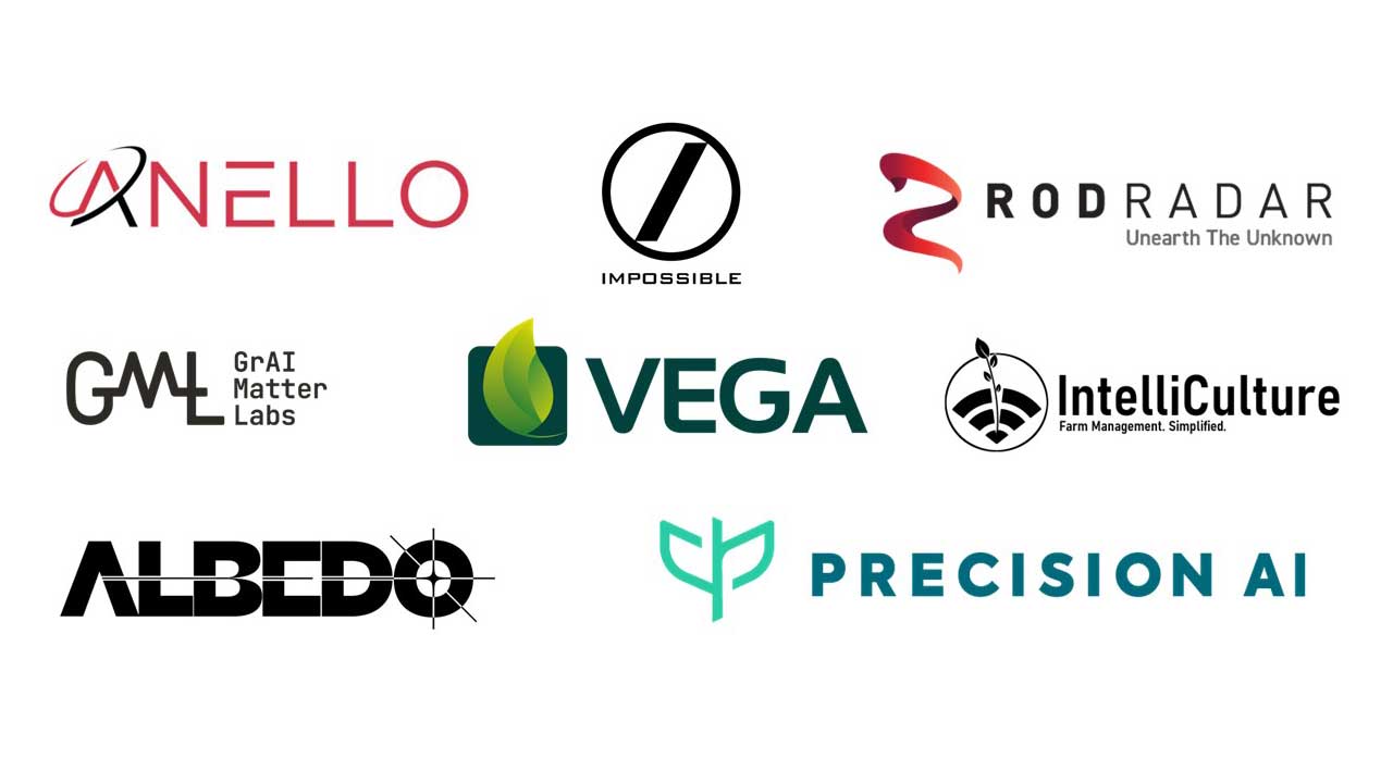 Logos des participants au programme de collaboration avec les jeunes entreprises de cette année