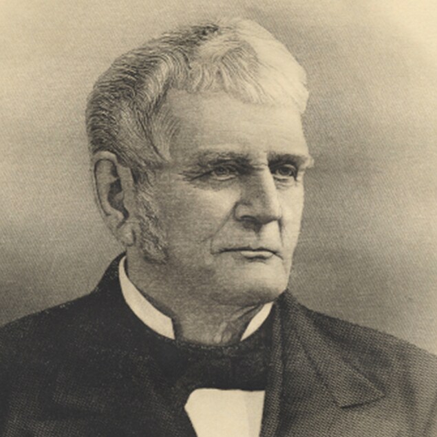 Engraved portrait of John Deere	