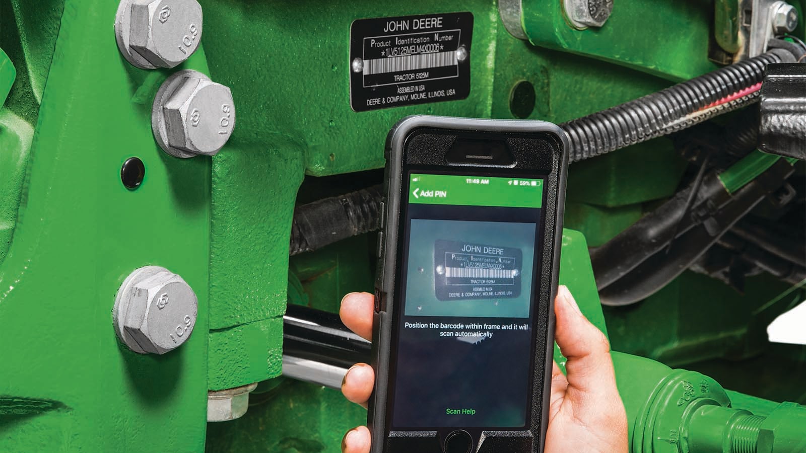 John Deere Smart Connector Establishes Connection Between Tractor and Phone