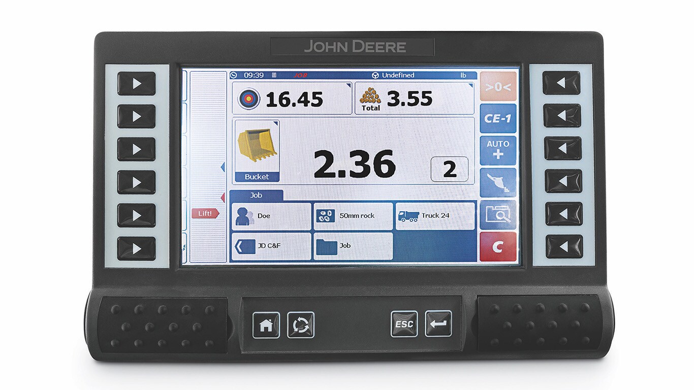 Image of the payload weighing screen on a white background