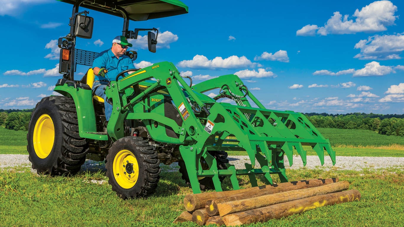 Deere adds new mechanical grapple for compact utility tractors to Frontier