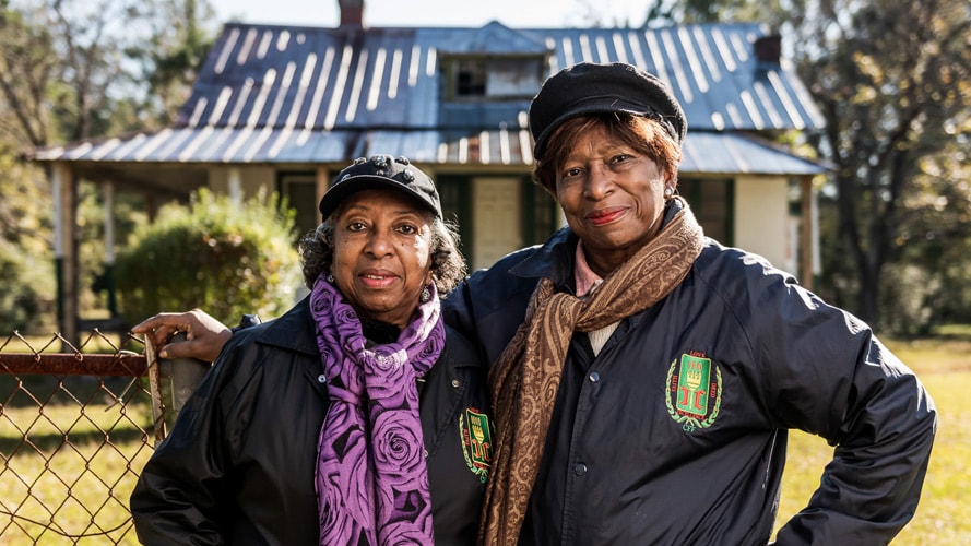 Ms. Elanor and Dan V. pose in support of Center for Heirs’ Property Preservation