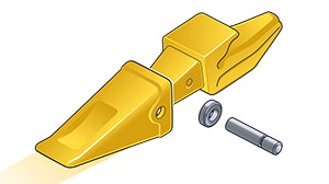 Caterpillar replacement teeth