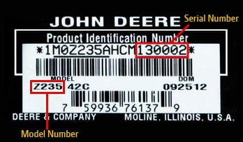 john deere 345 lawn tractor serial number lookup