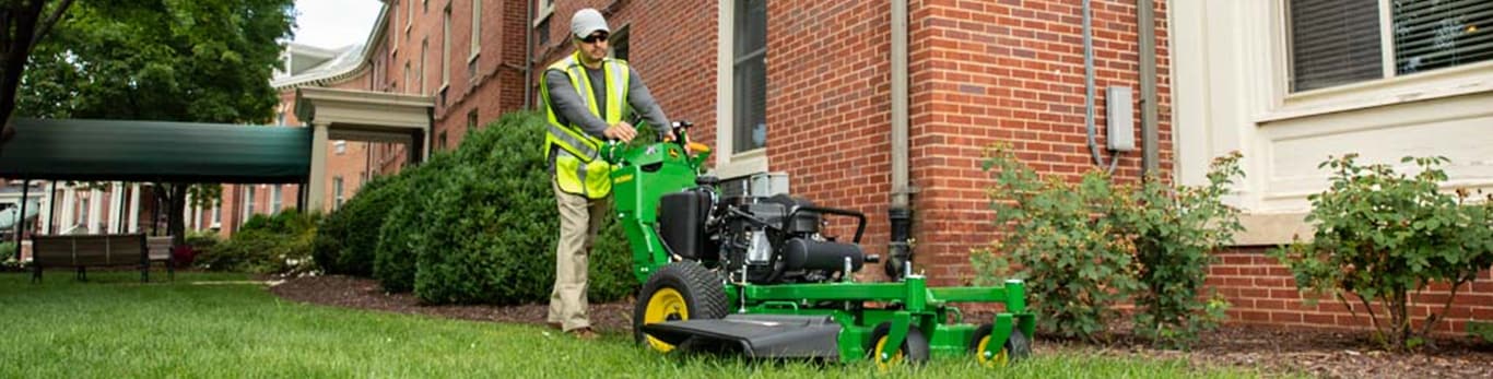 Man mowing a lawn