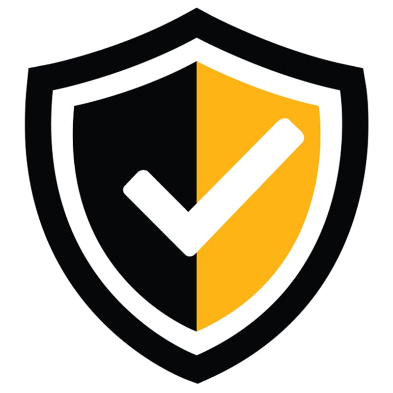 Icon of a shield with a checkmark representing proactive uptime