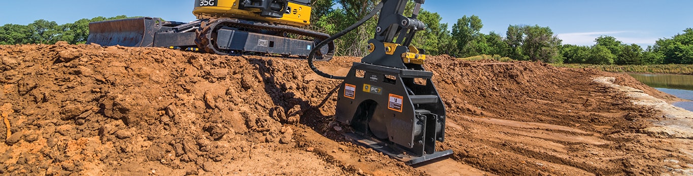 Accessoires de compacteurs à plaque pour l’équipement John Deere