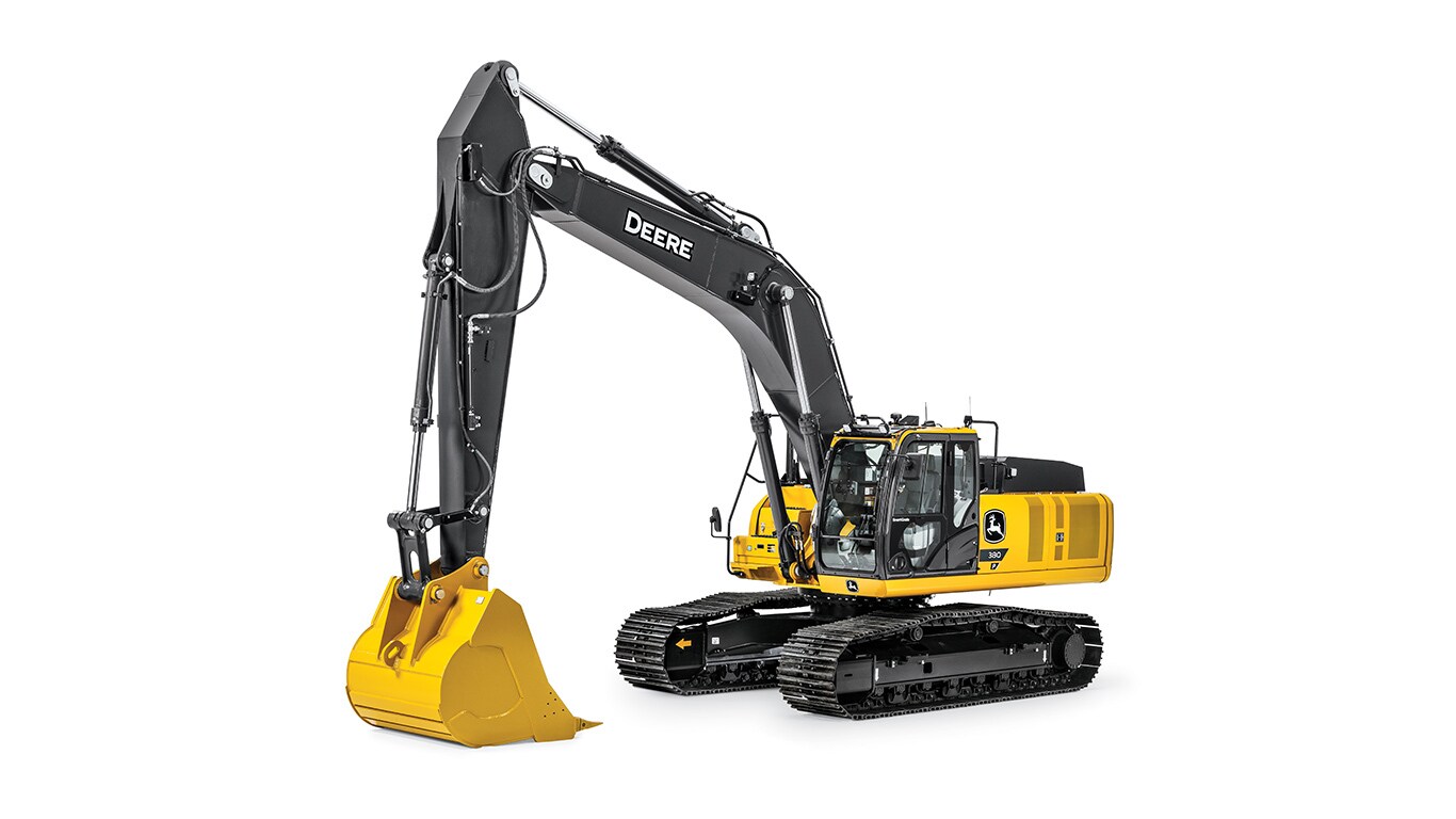 380 P-Tier Excavator on white background