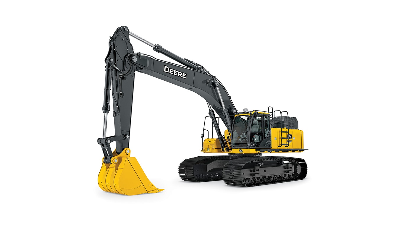 Excavatrice 470 P-Tier sur fond blanc