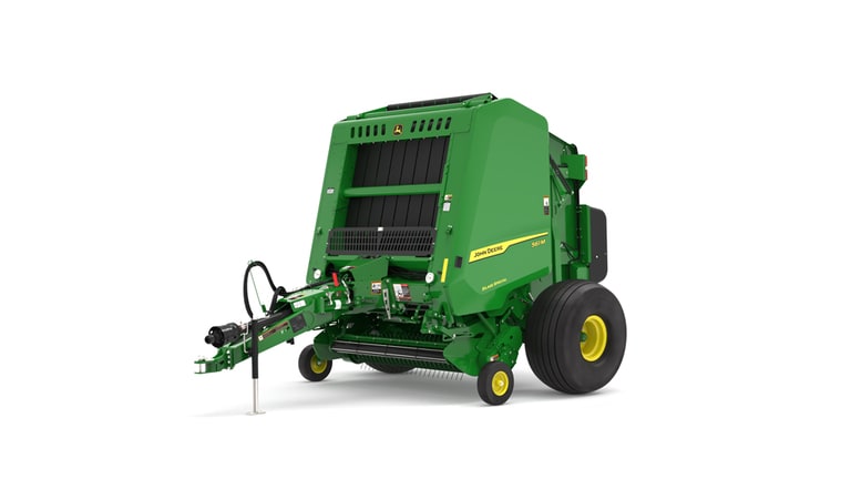 Front left facing 561M Round Baler on a white background