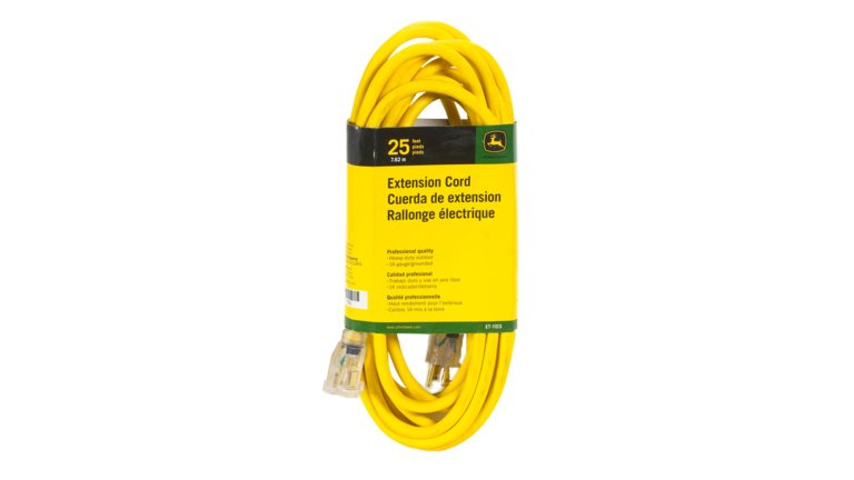 25' Extension Cord w/ lighted end, 14/3 SJEOOW
