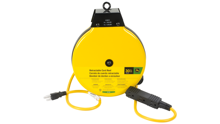 30' Retractable cord reel, 16/3 SJTW, w/trinector plug