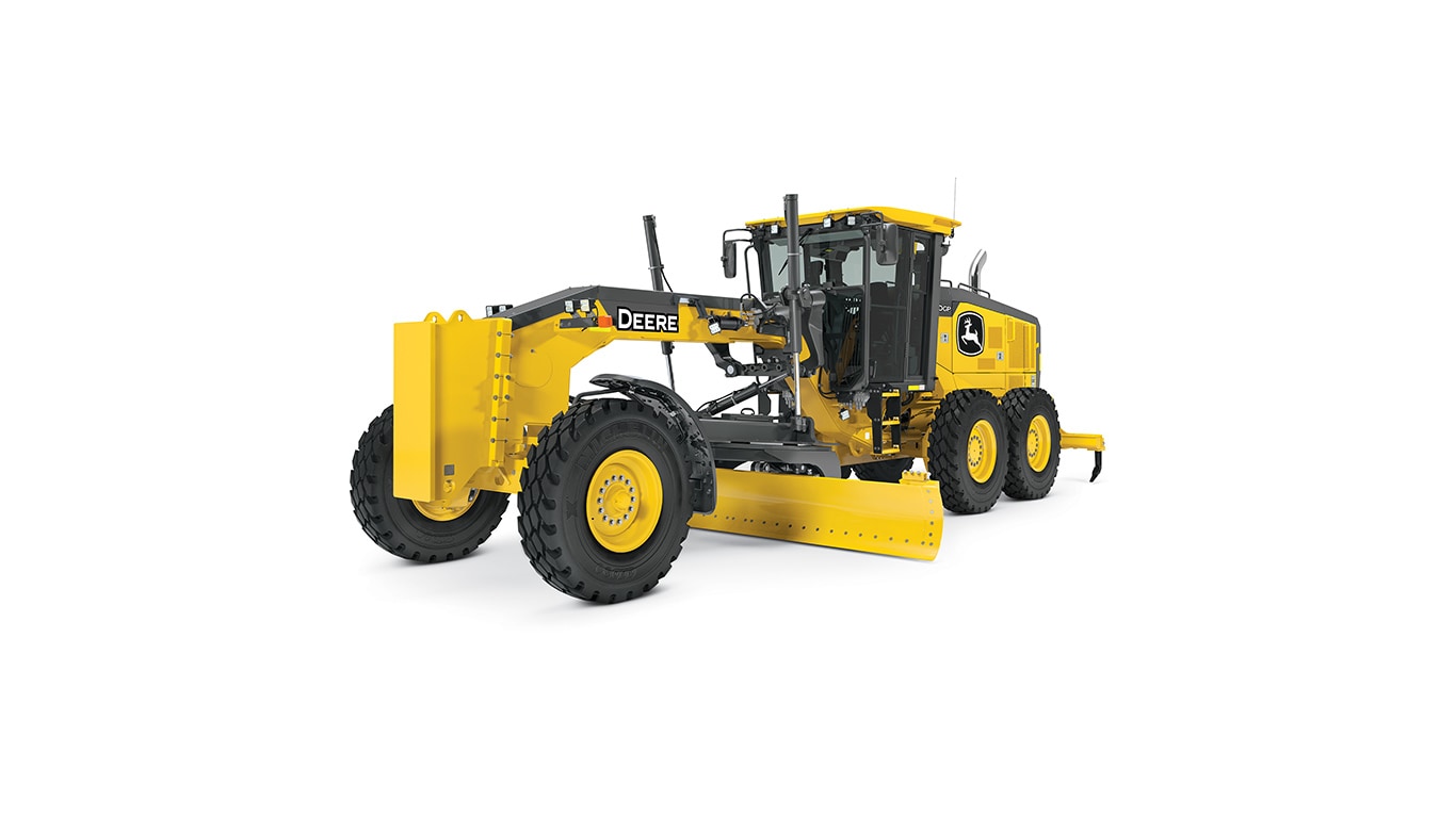 670G/GP motor grader on white background