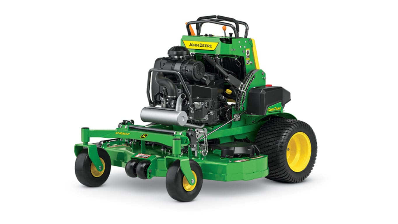 Studio image of the Q820E QuikTrak Stand-on mower