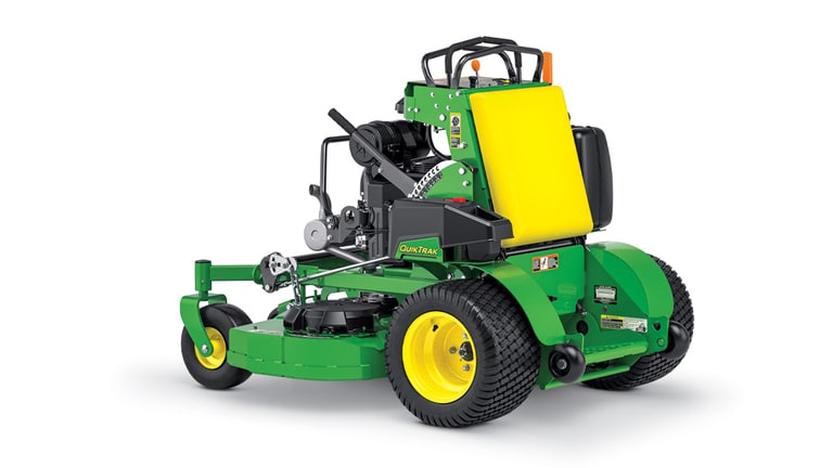 Rear studio view of the Q820E QuikTrak Stand-on mower