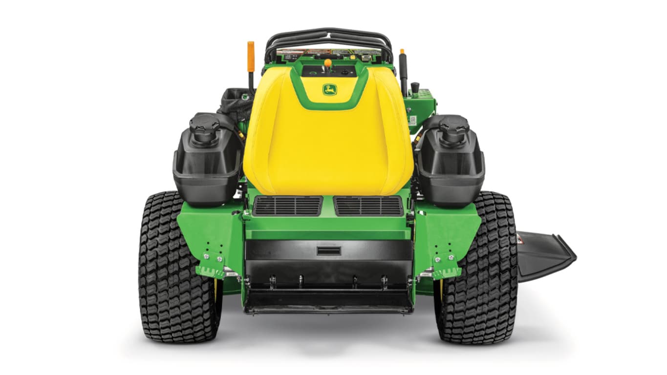 Rear studio image of Q865R EFI QuikTrak Stand-on mower