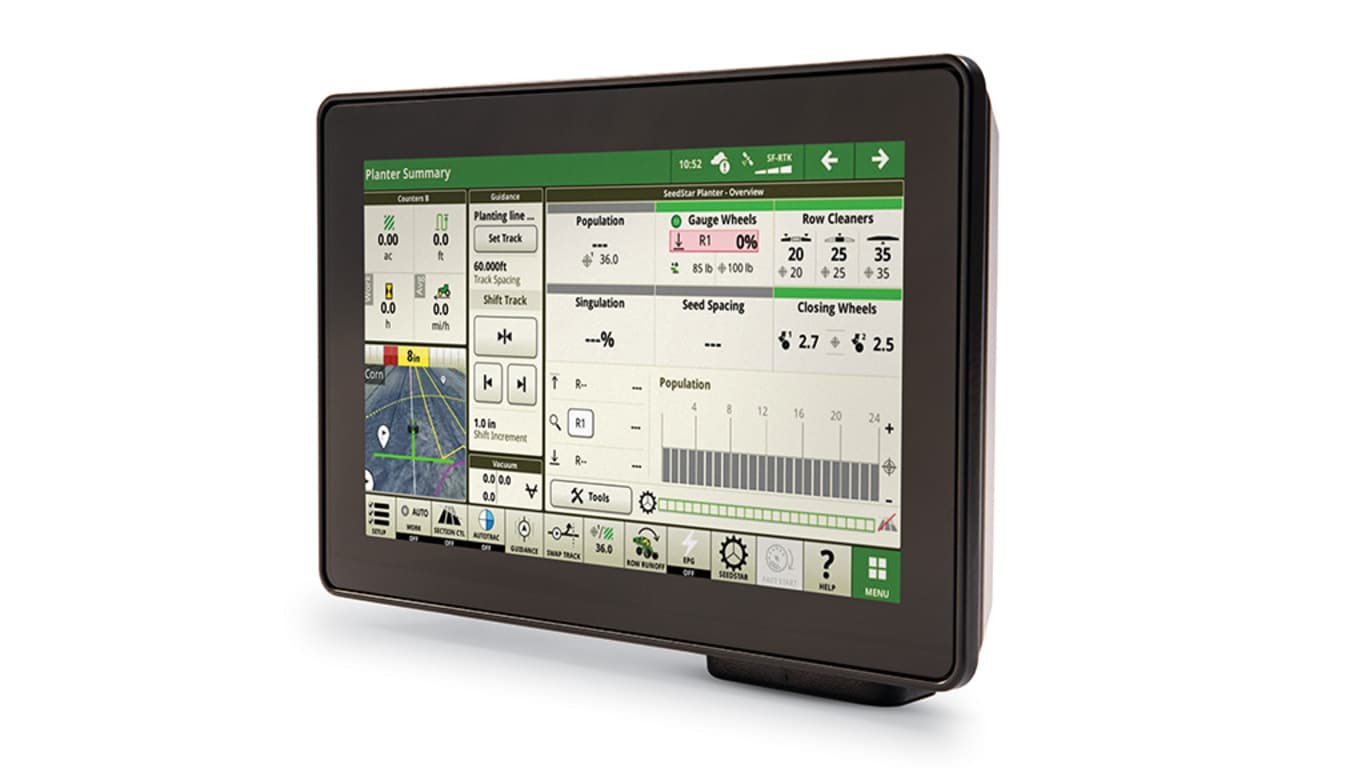 Réglages et rendement du tracteur à l’écran
