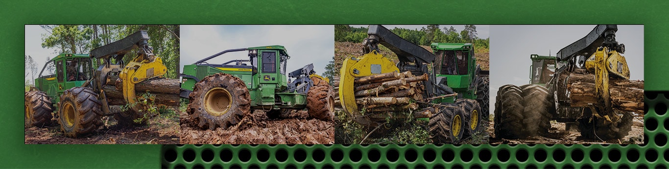 John Deere L-III Skidders in the woods