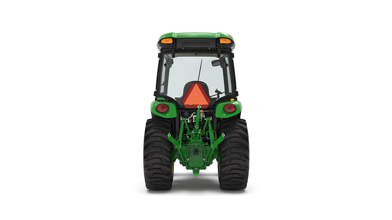 Tracteur compact 3033R vu de l'arrière sur fond blanc