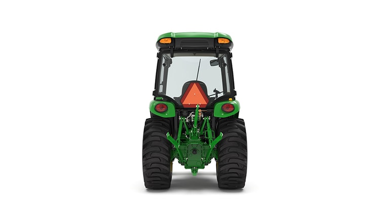 Tracteur compact 3033R vu de l'arrière sur fond blanc