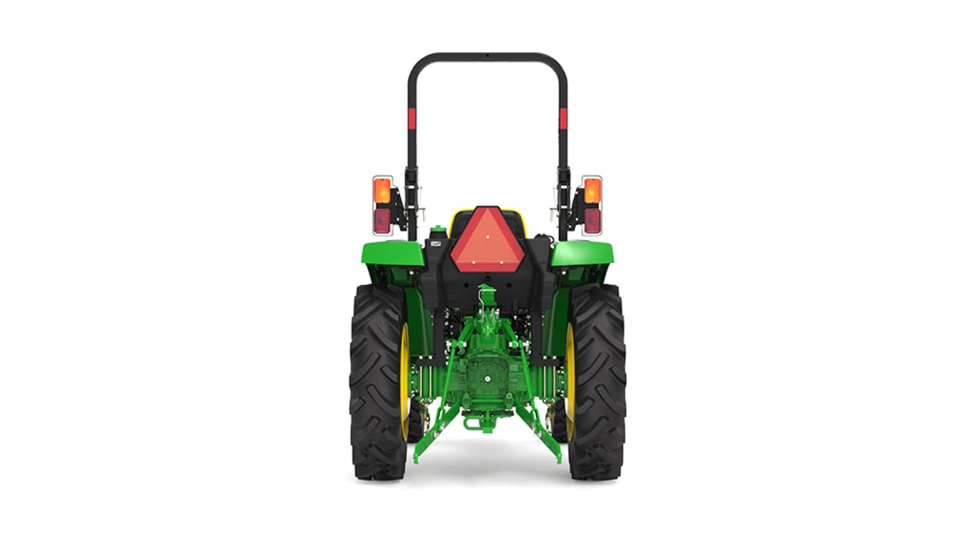 Tracteur compact 3035D vu de l'arrière sur fond blanc