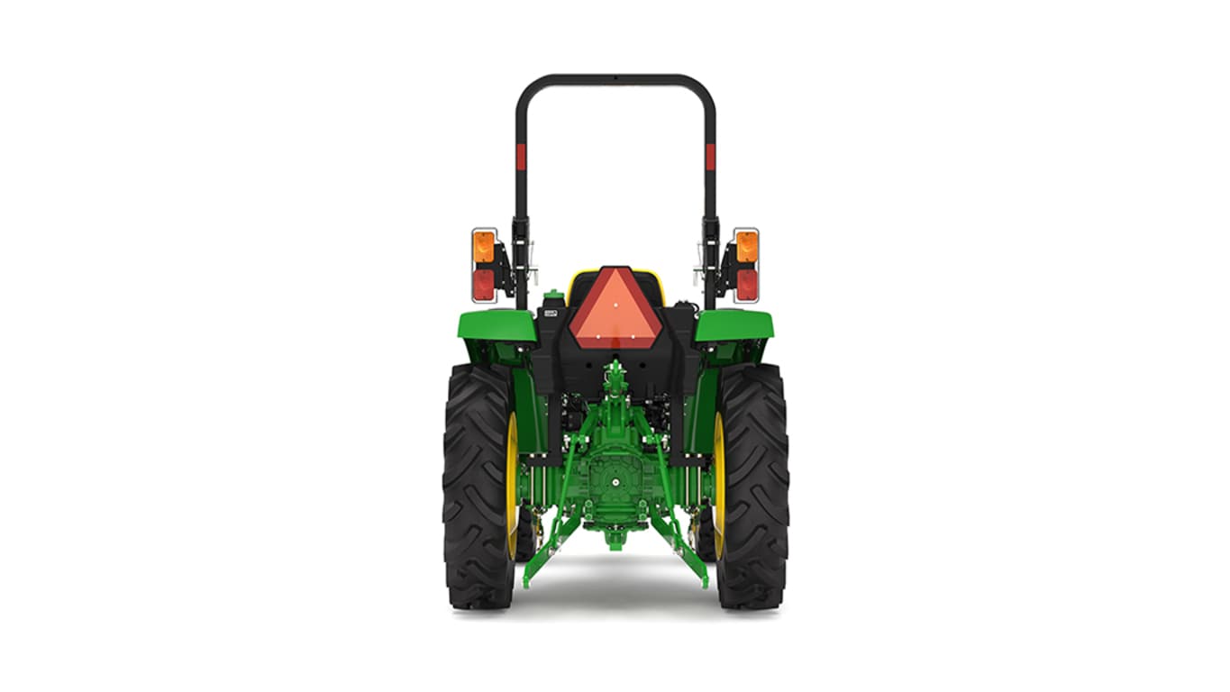 Rear view of 3043D Compact Tractor on a white background